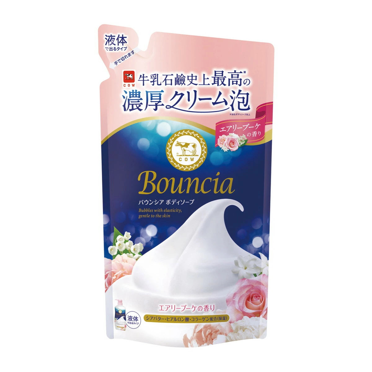 COW 牛乳石鹼 牛乳泡泡保濕沐浴露 (馥郁花香) 補充裝 360ml (粉)