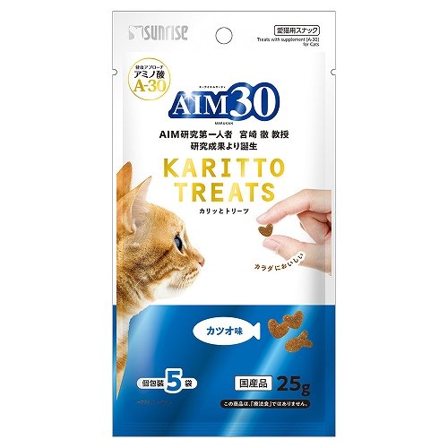 Sunrise AIM30 保健酥脆貓貓小食25g (鰹魚味)