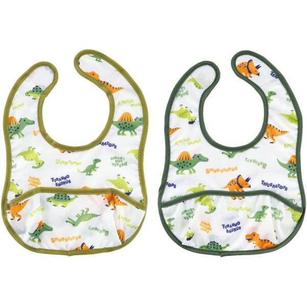 SKATER 嬰幼兒圍兜2枚入 (DINOSAURS 恐龍)