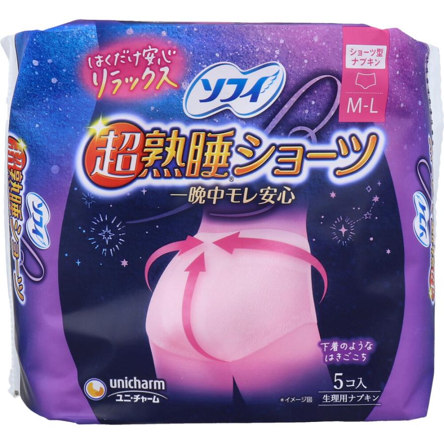 UNICHARM Sofy超熟睡防漏 (量特多夜用) 安睡褲 M~L Size (5片)