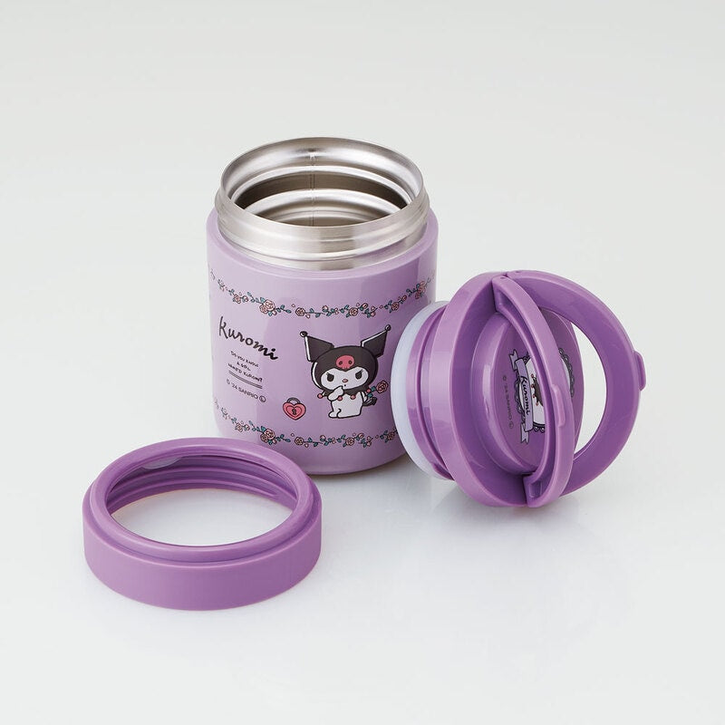 SKATER 折疊手柄保溫飯壺300ml (Kuromi)