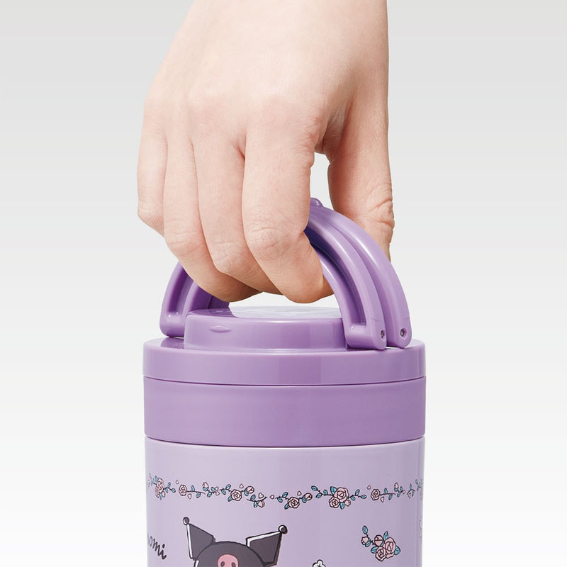 SKATER 折疊手柄保溫飯壺300ml (Kuromi)