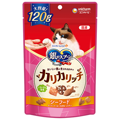 Unicharm 三星銀匙貓脆餅(海鮮味)120g