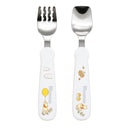 EDISON 迪士尼不銹鋼防滑手感叉匙套裝 1.5歲適用 (WINNIE THE POOH)