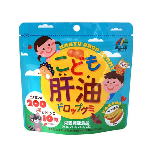 UNIMAT RIKEN 兒童鱈魚肝油水果糖 (香蕉味)100粒