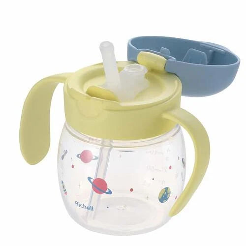 Richell Try 7個月起吸管式飲水杯200ml (太空)