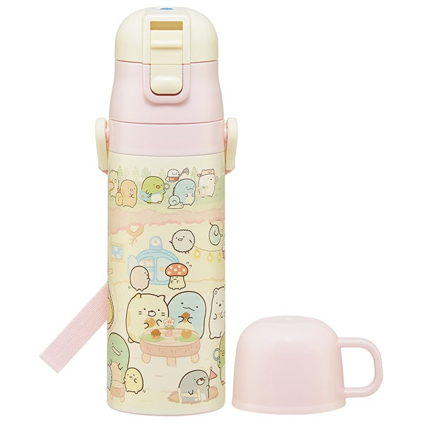 SKATER 超輕量2WAY不鏽鋼直飲保温杯430-470ml(角落生物)