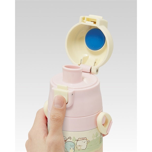 SKATER 超輕量2WAY不鏽鋼直飲保温杯430-470ml(角落生物)