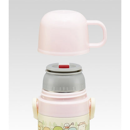 SKATER 超輕量2WAY不鏽鋼直飲保温杯430-470ml(角落生物)