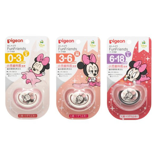 PIGEON貝親Skin Friendly 嬰兒安撫奶咀 (S/M/L) MINNIE款