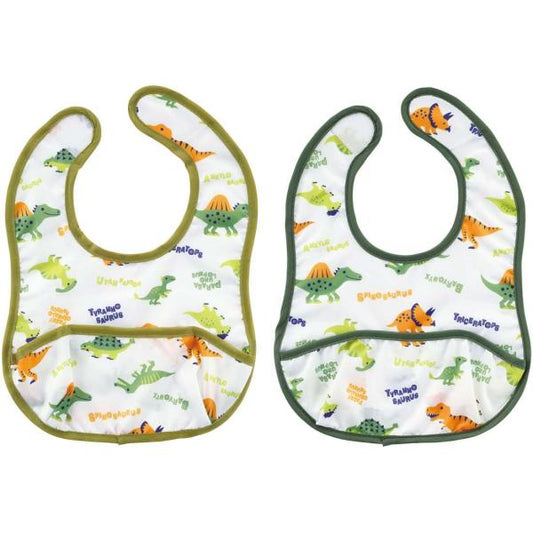 SKATER 嬰幼兒圍兜2枚入 (DINOSAURS 恐龍)