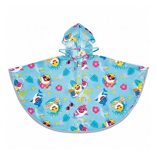 SKATER 兒童斗篷雨衣 80-100cm (Baby Shark)