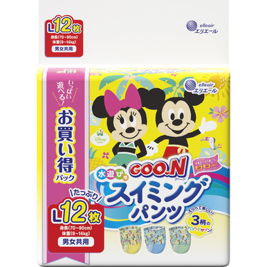 GOON大王製紙 游泳尿褲(男女共用)L碼12片裝